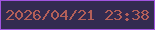 文字の大きさ：1、枠の色：a154df、背景の色：332b50、文字の色：b35f59 無料ブログパーツのブログ時計