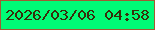 文字の大きさ：1、枠の色：a15b32、背景の色：00fb76、文字の色：372e0a 無料ブログパーツのブログ時計