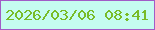 文字の大きさ：3、枠の色：a15cc7、背景の色：c5fcf0、文字の色：78bc27 無料ブログパーツのブログ時計