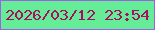 文字の大きさ：5、枠の色：a15ce8、背景の色：64ec96、文字の色：a80e66 無料ブログパーツのブログ時計