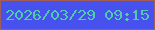 文字の大きさ：3、枠の色：a15d57、背景の色：4651ee、文字の色：4fcdab 無料ブログパーツのブログ時計