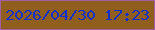文字の大きさ：4、枠の色：a15ea7、背景の色：905f1e、文字の色：1030cd 無料ブログパーツのブログ時計
