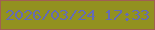文字の大きさ：1、枠の色：a15f53、背景の色：929120、文字の色：646bb5 無料ブログパーツのブログ時計