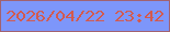 文字の大きさ：3、枠の色：a16270、背景の色：7d96fa、文字の色：d35a4f 無料ブログパーツのブログ時計