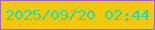 文字の大きさ：4、枠の色：a164d7、背景の色：f4c807、文字の色：19ddbb 無料ブログパーツのブログ時計