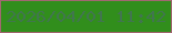 文字の大きさ：4、枠の色：a16770、背景の色：318e1c、文字の色：41764e 無料ブログパーツのブログ時計