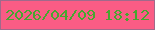 文字の大きさ：3、枠の色：a1698b、背景の色：fa5c85、文字の色：47a630 無料ブログパーツのブログ時計