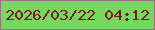 文字の大きさ：3、枠の色：a16b8f、背景の色：77d75f、文字の色：7b1a2a 無料ブログパーツのブログ時計