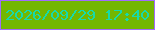 文字の大きさ：4、枠の色：a16bfd、背景の色：73b701、文字の色：16daac 無料ブログパーツのブログ時計