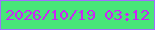 文字の大きさ：2、枠の色：a16efe、背景の色：48e678、文字の色：cc24f5 無料ブログパーツのブログ時計