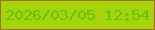 文字の大きさ：3、枠の色：a16f24、背景の色：a4d409、文字の色：64c213 無料ブログパーツのブログ時計