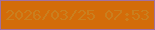 文字の大きさ：3、枠の色：a16fa1、背景の色：d36c09、文字の色：ca7f1f 無料ブログパーツのブログ時計