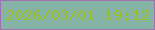 文字の大きさ：4、枠の色：a16fae、背景の色：85b4a7、文字の色：99be23 無料ブログパーツのブログ時計