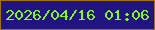 文字の大きさ：4、枠の色：a17204、背景の色：211380、文字の色：86f919 無料ブログパーツのブログ時計
