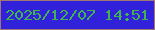 文字の大きさ：2、枠の色：a17773、背景の色：3121db、文字の色：41b44f 無料ブログパーツのブログ時計