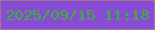 文字の大きさ：1、枠の色：a17889、背景の色：884bd6、文字の色：39b532 無料ブログパーツのブログ時計