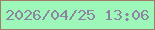 文字の大きさ：3、枠の色：a17b6e、背景の色：9cf7b9、文字の色：8d83a3 無料ブログパーツのブログ時計