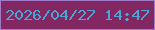 文字の大きさ：1、枠の色：a17bca、背景の色：822762、文字の色：4ba4d4 無料ブログパーツのブログ時計