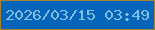 文字の大きさ：2、枠の色：a18434、背景の色：0665bb、文字の色：80c0da 無料ブログパーツのブログ時計