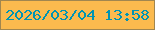 文字の大きさ：3、枠の色：a1864f、背景の色：fbba4e、文字の色：0094b4 無料ブログパーツのブログ時計