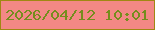文字の大きさ：2、枠の色：a18713、背景の色：f38885、文字の色：748d1d 無料ブログパーツのブログ時計