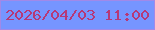 文字の大きさ：4、枠の色：a189e8、背景の色：7695ff、文字の色：b63877 無料ブログパーツのブログ時計