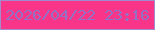 文字の大きさ：4、枠の色：a18bcd、背景の色：f83589、文字の色：9471c3 無料ブログパーツのブログ時計