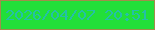 文字の大きさ：5、枠の色：a18c4b、背景の色：22df39、文字の色：24c0a7 無料ブログパーツのブログ時計