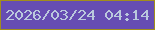 文字の大きさ：2、枠の色：a18e1c、背景の色：664db3、文字の色：bac8dd 無料ブログパーツのブログ時計