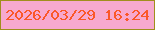 文字の大きさ：5、枠の色：a18e1c、背景の色：f7a9ce、文字の色：fb5729 無料ブログパーツのブログ時計