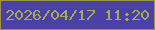 文字の大きさ：2、枠の色：a19145、背景の色：4a41a7、文字の色：aaaa55 無料ブログパーツのブログ時計