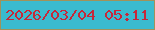 文字の大きさ：5、枠の色：a1925a、背景の色：3abbcf、文字の色：c62839 無料ブログパーツのブログ時計