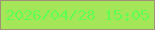 文字の大きさ：2、枠の色：a19277、背景の色：a4e55a、文字の色：61ff52 無料ブログパーツのブログ時計