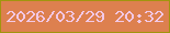 文字の大きさ：3、枠の色：a1950e、背景の色：dd804f、文字の色：f2c8e6 無料ブログパーツのブログ時計