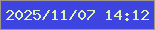文字の大きさ：5、枠の色：a19588、背景の色：3e44e0、文字の色：ddf4b9 無料ブログパーツのブログ時計