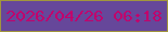 文字の大きさ：2、枠の色：a1963c、背景の色：66479a、文字の色：c1026c 無料ブログパーツのブログ時計