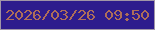 文字の大きさ：5、枠の色：a196a7、背景の色：2e1c8d、文字の色：ae6e59 無料ブログパーツのブログ時計