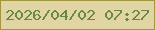 文字の大きさ：4、枠の色：a19741、背景の色：e2d5a4、文字の色：698845 無料ブログパーツのブログ時計
