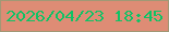 文字の大きさ：2、枠の色：a19875、背景の色：de8c75、文字の色：10c265 無料ブログパーツのブログ時計