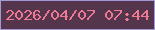 文字の大きさ：5、枠の色：a199d5、背景の色：55354b、文字の色：ef7994 無料ブログパーツのブログ時計