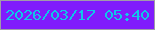 文字の大きさ：3、枠の色：a19aa9、背景の色：801bfc、文字の色：0fc7e8 無料ブログパーツのブログ時計