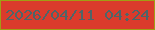 文字の大きさ：2、枠の色：a19e14、背景の色：db3b2c、文字の色：4e6568 無料ブログパーツのブログ時計