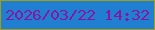 文字の大きさ：1、枠の色：a19f0f、背景の色：207fd0、文字の色：8318a4 無料ブログパーツのブログ時計