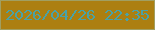 文字の大きさ：1、枠の色：a19f61、背景の色：ac7f11、文字の色：4aa2a7 無料ブログパーツのブログ時計