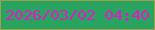 文字の大きさ：1、枠の色：a1a04a、背景の色：29a460、文字の色：e31bc6 無料ブログパーツのブログ時計