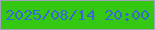 文字の大きさ：1、枠の色：a1a0b5、背景の色：35c813、文字の色：3769d1 無料ブログパーツのブログ時計