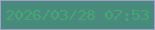 文字の大きさ：3、枠の色：a1a0c8、背景の色：488a7c、文字の色：48a576 無料ブログパーツのブログ時計