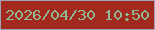 文字の大きさ：3、枠の色：a1a2b3、背景の色：a2291e、文字の色：91b794 無料ブログパーツのブログ時計