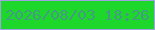 文字の大きさ：3、枠の色：a1a2e2、背景の色：1dd82a、文字の色：439b85 無料ブログパーツのブログ時計