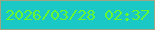 文字の大きさ：3、枠の色：a1a482、背景の色：1ac9c5、文字の色：64f831 無料ブログパーツのブログ時計
